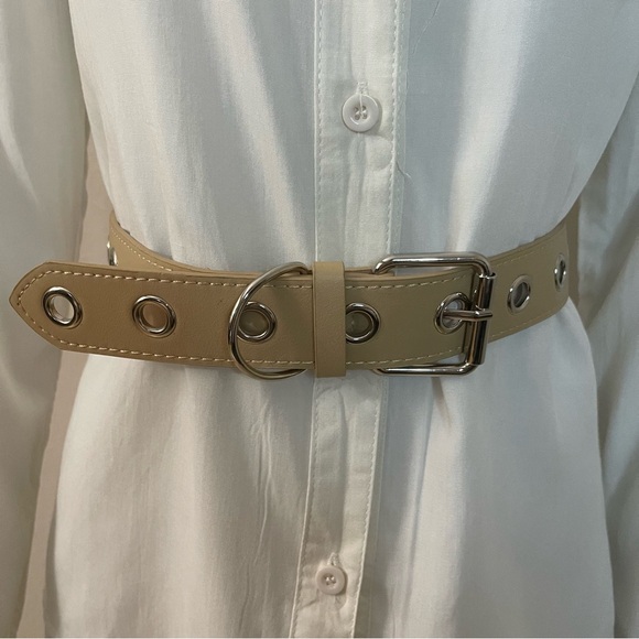 Accessories - Beige PU leather belt